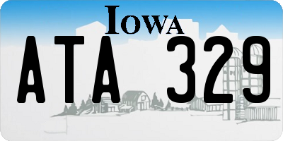 IA license plate ATA329