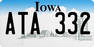 IA license plate ATA332