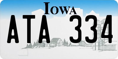 IA license plate ATA334