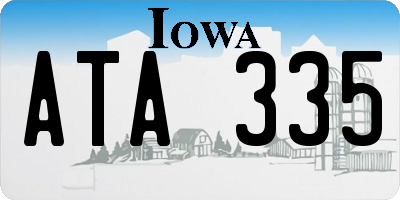 IA license plate ATA335