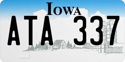 IA license plate ATA337
