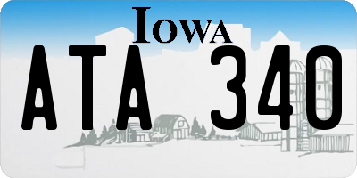 IA license plate ATA340