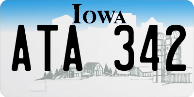 IA license plate ATA342