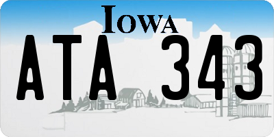 IA license plate ATA343