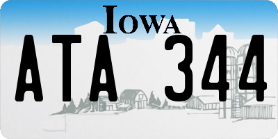 IA license plate ATA344
