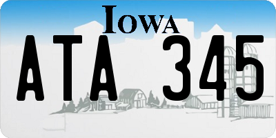 IA license plate ATA345