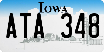 IA license plate ATA348