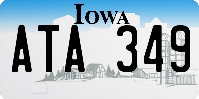 IA license plate ATA349