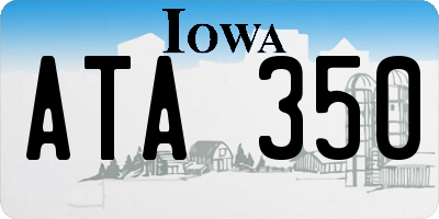 IA license plate ATA350