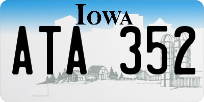 IA license plate ATA352