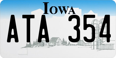 IA license plate ATA354