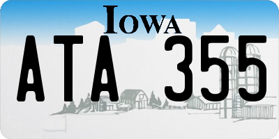 IA license plate ATA355