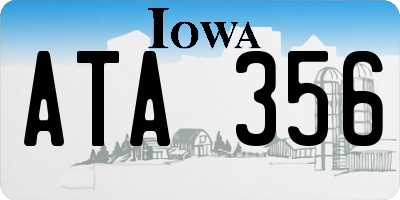 IA license plate ATA356