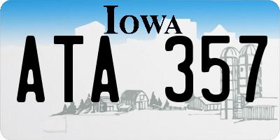 IA license plate ATA357