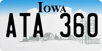 IA license plate ATA360