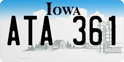 IA license plate ATA361
