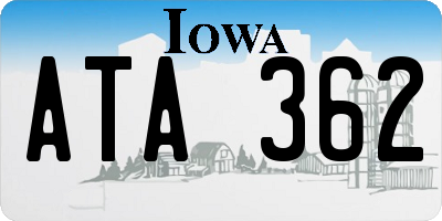 IA license plate ATA362