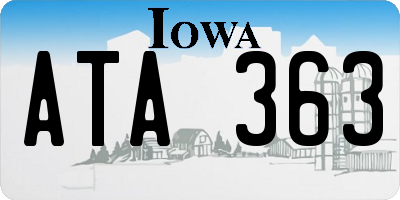 IA license plate ATA363