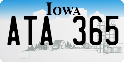 IA license plate ATA365