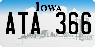 IA license plate ATA366