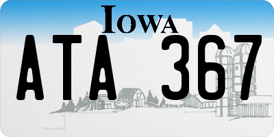 IA license plate ATA367