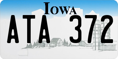 IA license plate ATA372