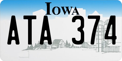 IA license plate ATA374
