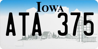 IA license plate ATA375