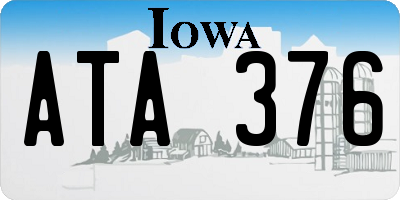IA license plate ATA376