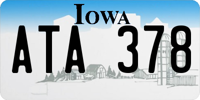 IA license plate ATA378