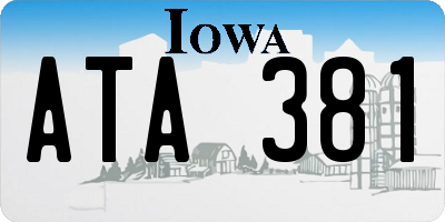IA license plate ATA381