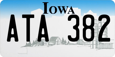 IA license plate ATA382