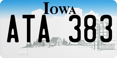 IA license plate ATA383