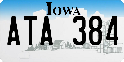 IA license plate ATA384