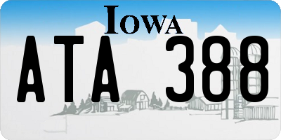 IA license plate ATA388