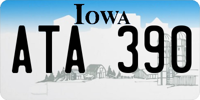 IA license plate ATA390
