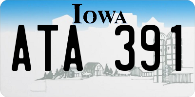 IA license plate ATA391
