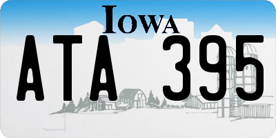 IA license plate ATA395