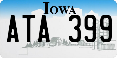 IA license plate ATA399