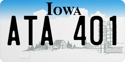 IA license plate ATA401