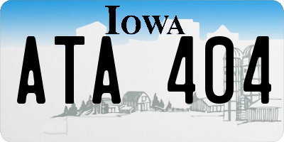 IA license plate ATA404