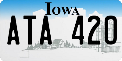 IA license plate ATA420