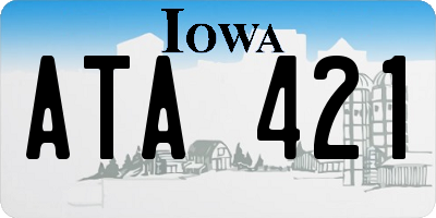 IA license plate ATA421