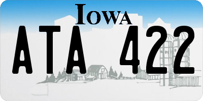 IA license plate ATA422