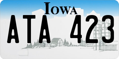 IA license plate ATA423