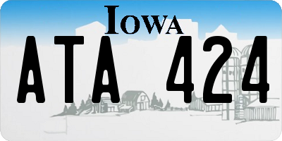IA license plate ATA424