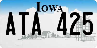 IA license plate ATA425