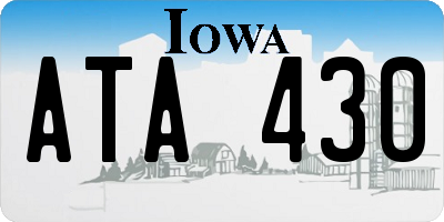 IA license plate ATA430