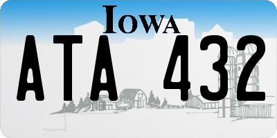 IA license plate ATA432