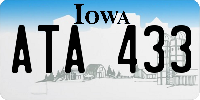 IA license plate ATA433